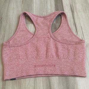 Ryderwear ribbed seamless pink sports bra